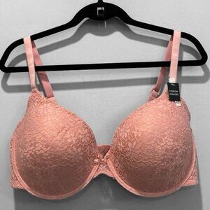 Laura Ashley pink lace push-up bra size 42D